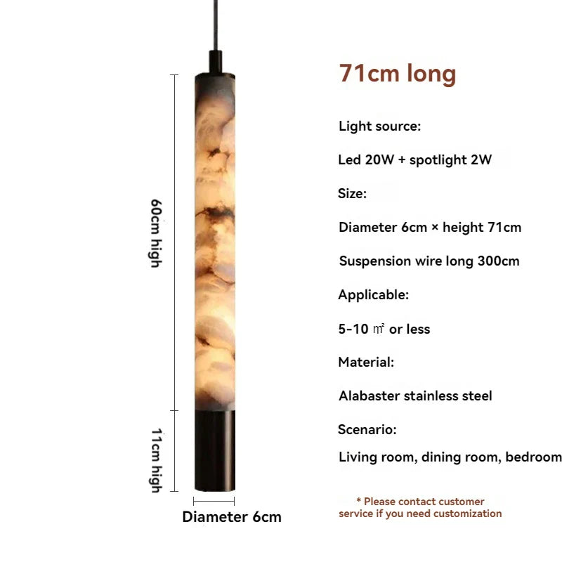 DecorBites™ Marble Pendant Light Bedroom