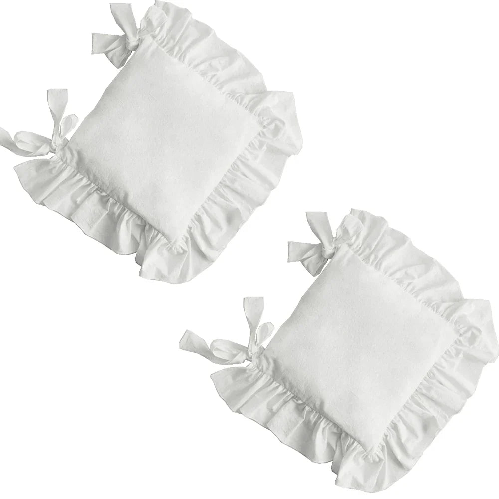 Ruffled Chair Pads Seat Cushion Covers