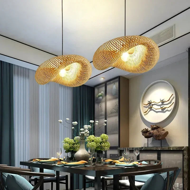 Bamboo Chandelier Rattan Ceiling Light