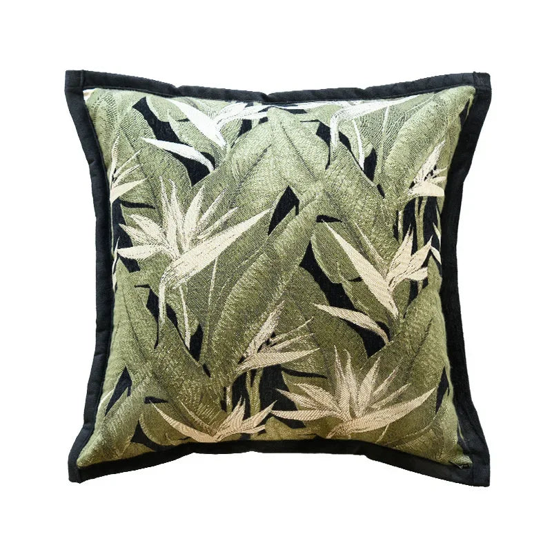 Green Textured Cushion Cover Vintage