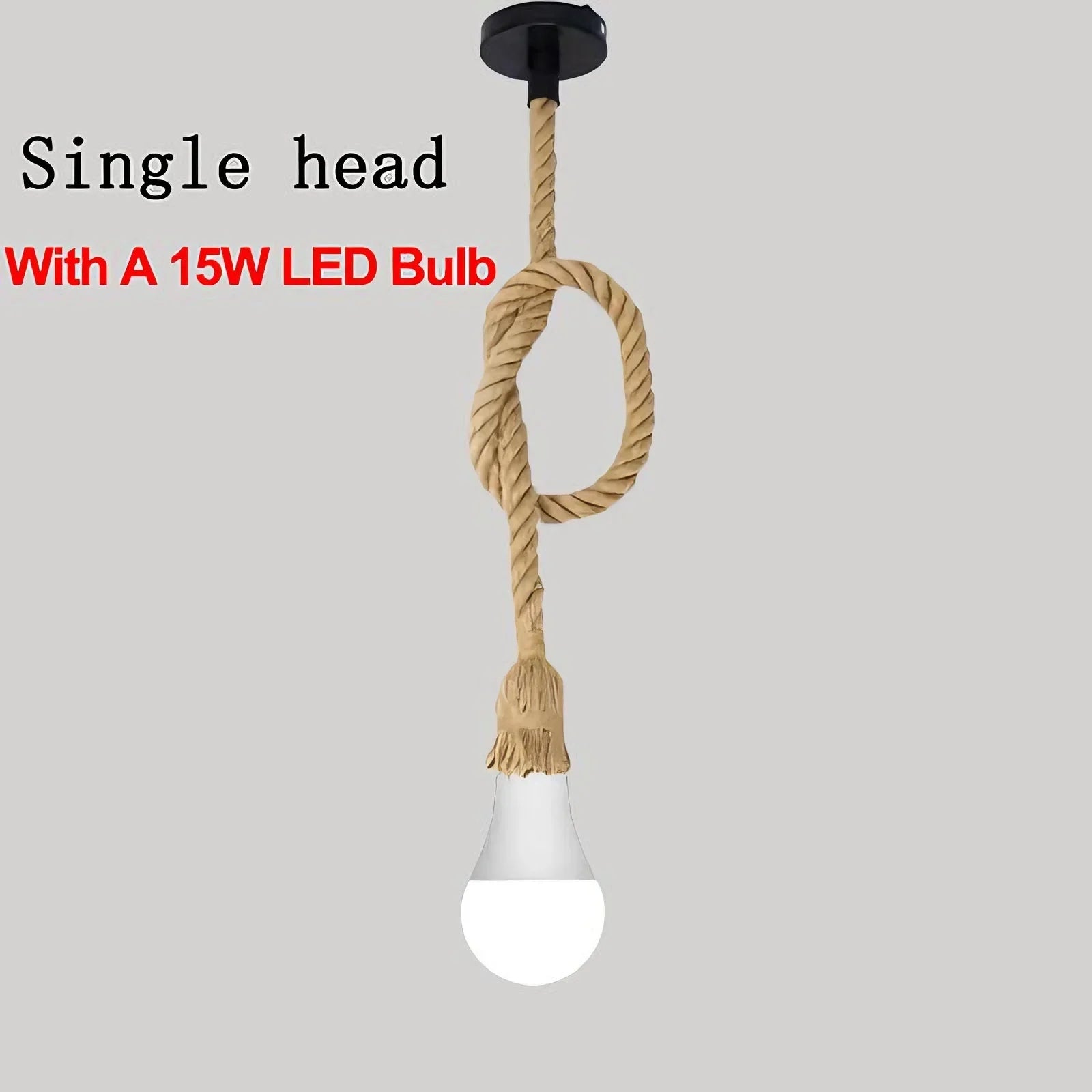 DecorBites™ Hemp Rope Pendant Light Ceiling Lamp