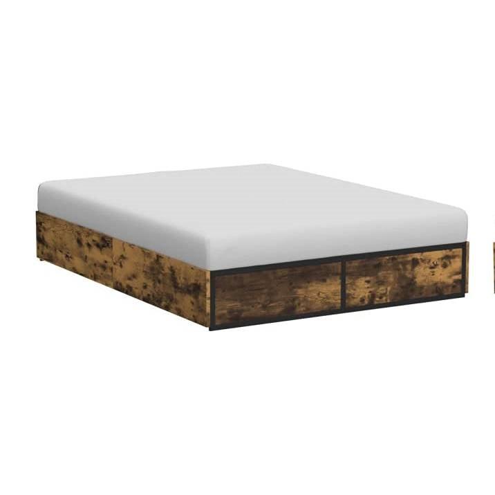 Queen Metal Wood Platform Bed Frame with 4 Storage Drawers - 800 lbs Max Weight - PRHOMZ