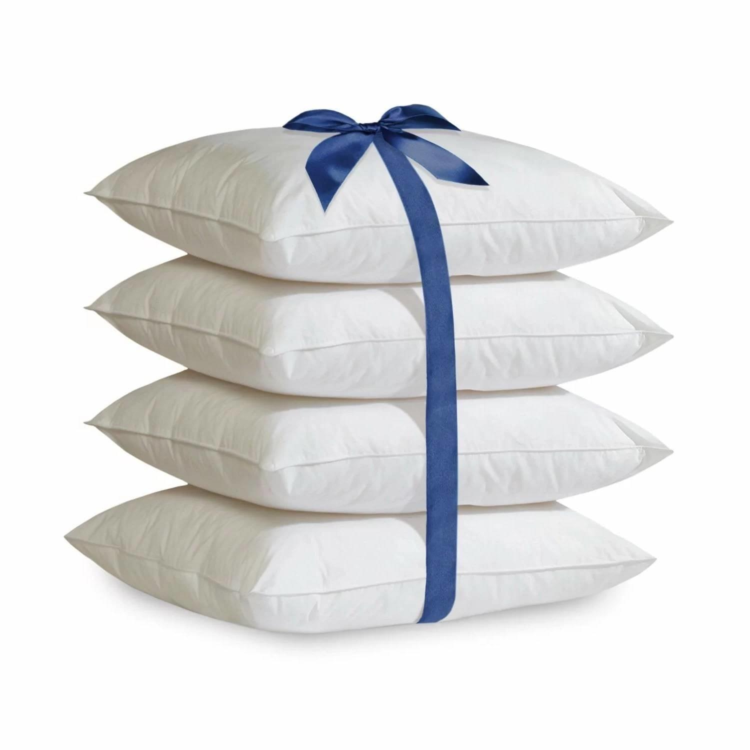 Set of 4 - Standard size Down Alternative Pillows - Machine Washable - PRHOMZ