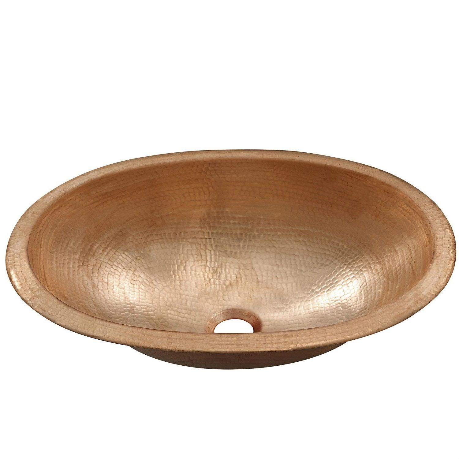 Pure Copper 19-inch Oval Bathroom Sink Unfinished - PRHOMZ