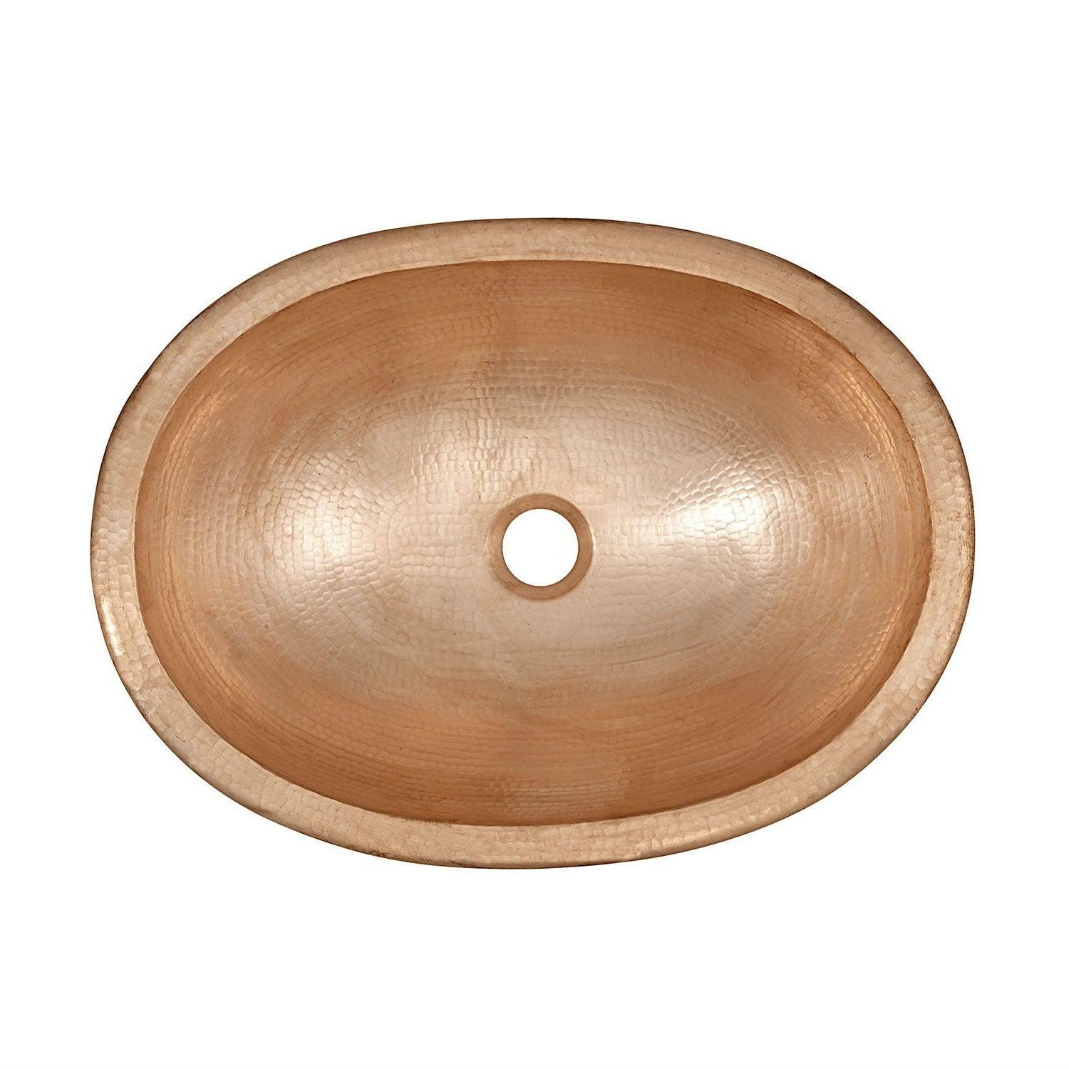 Pure Copper 19-inch Oval Bathroom Sink Unfinished - PRHOMZ