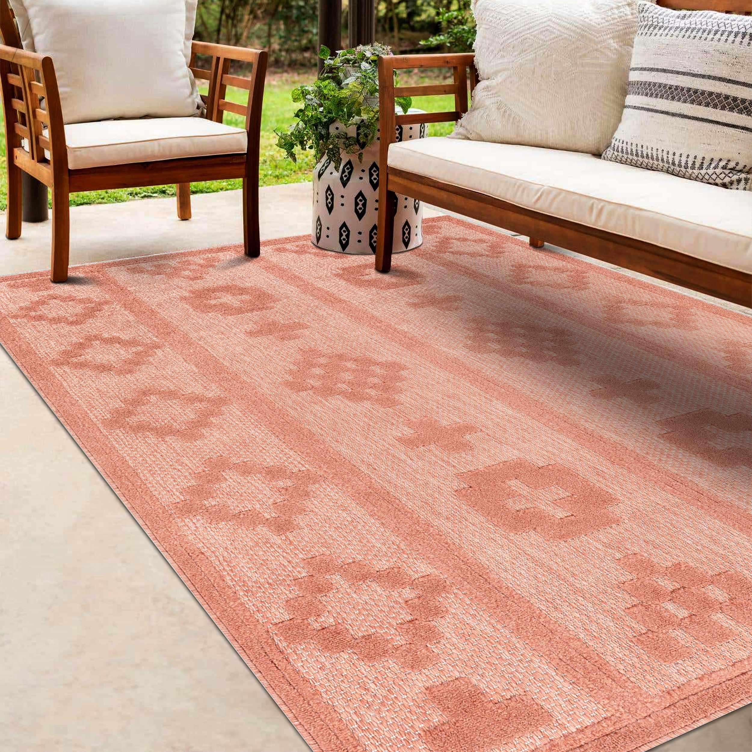 Hiro Orange Outdoor Rug - Clearance - PRHOMZ