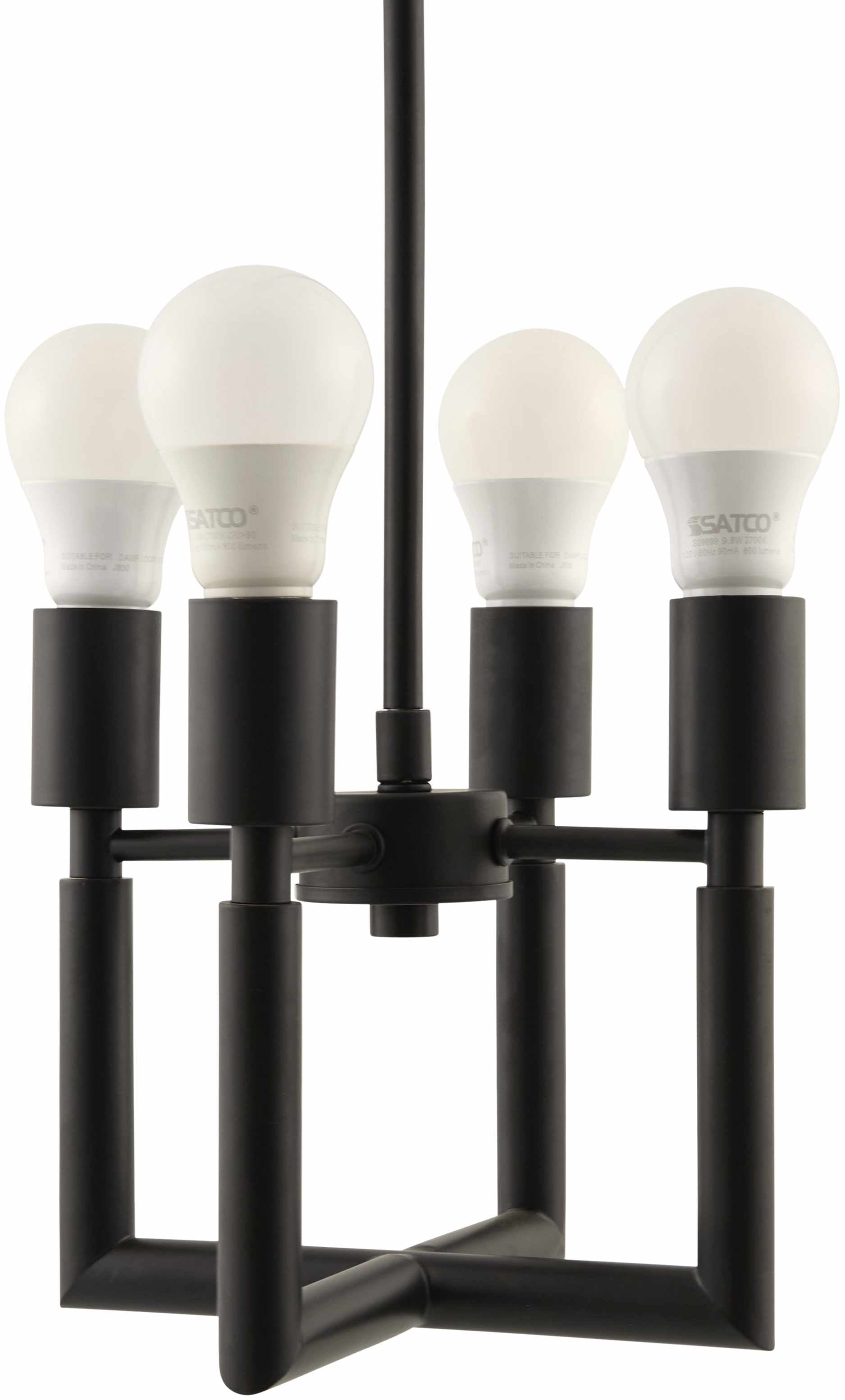 Light Gray Traditional Chandelier with linen details for dining or living rooms-2