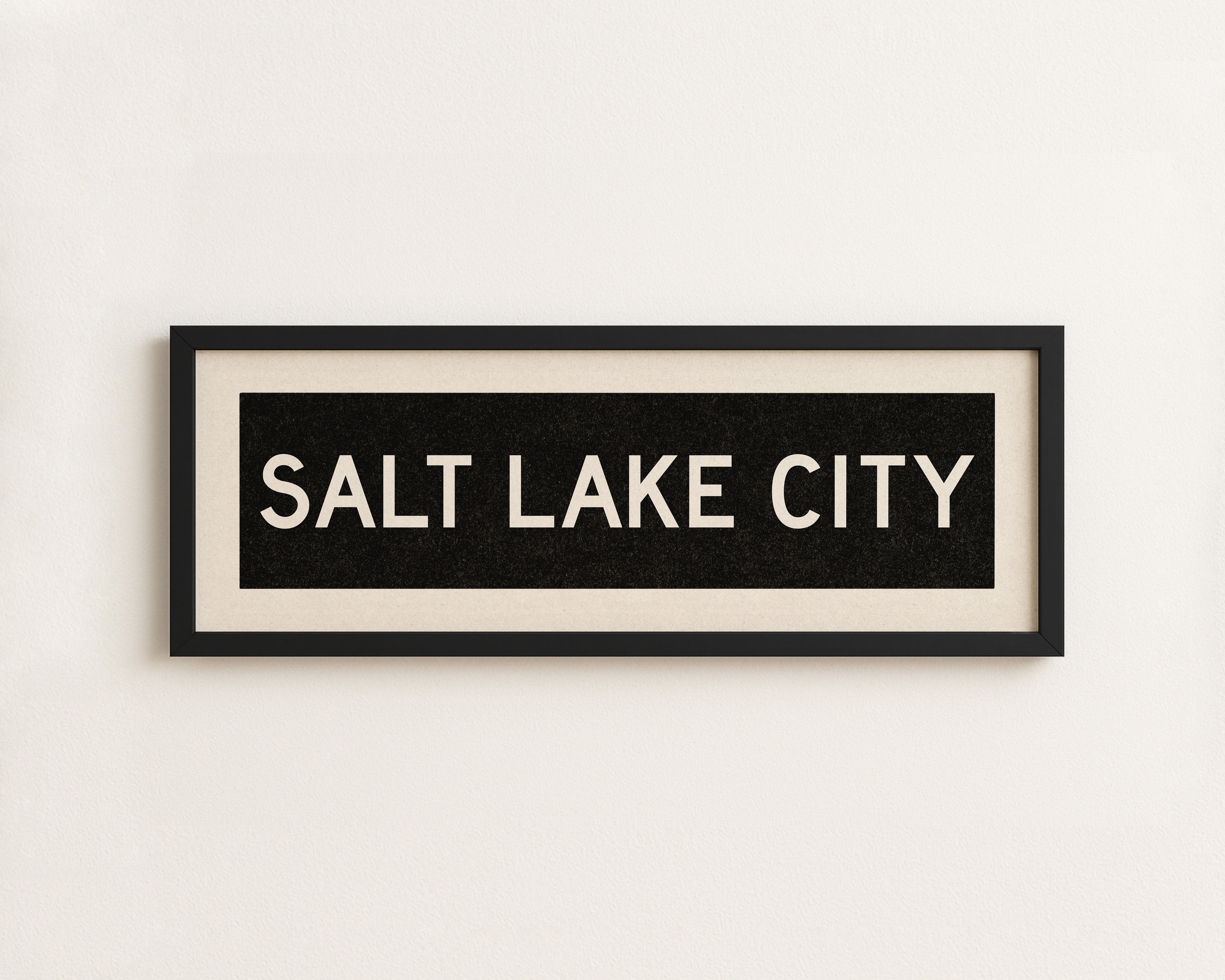 Framed Salt Lake City Utah Bus Scroll
