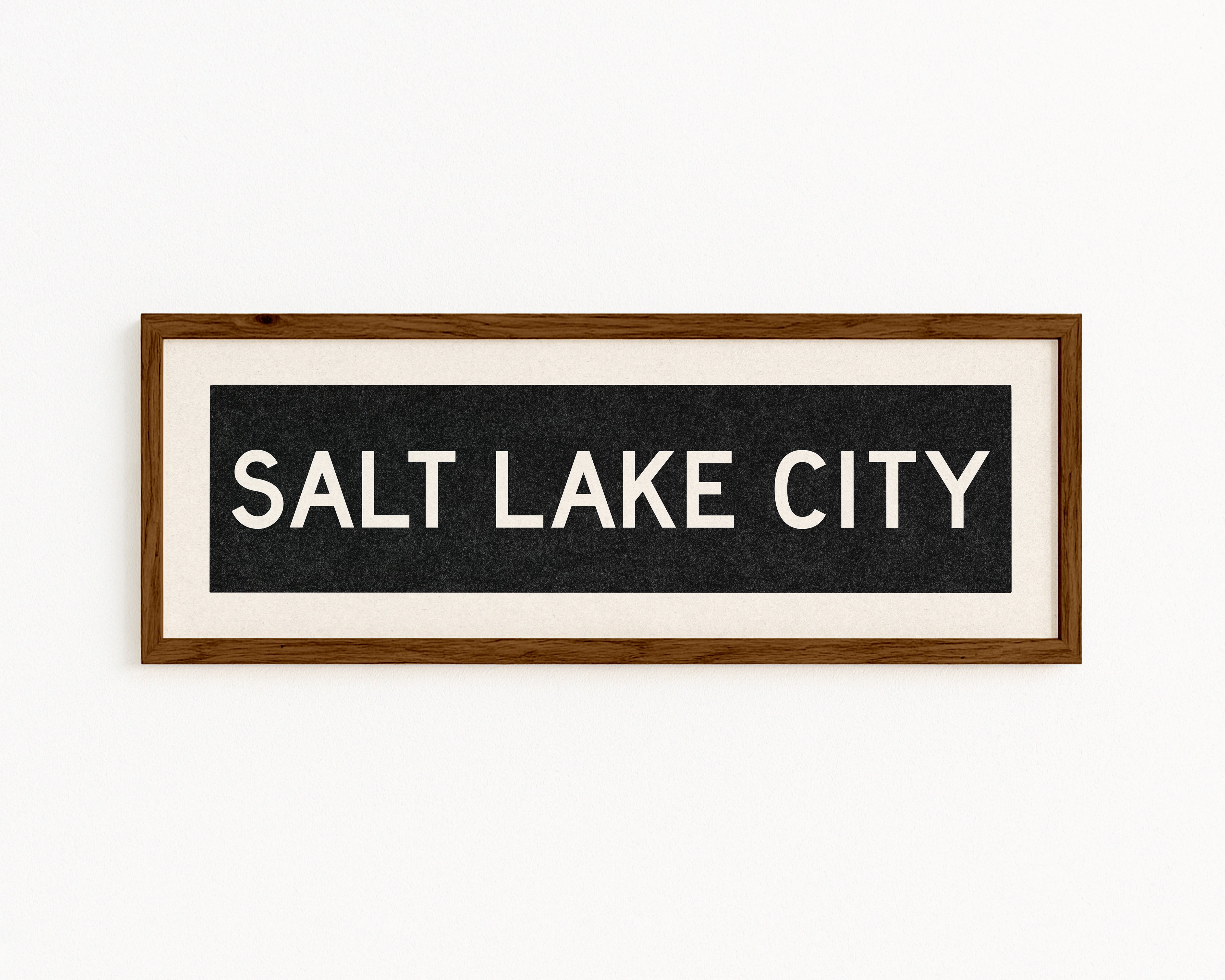Framed Salt Lake City Utah Bus Scroll