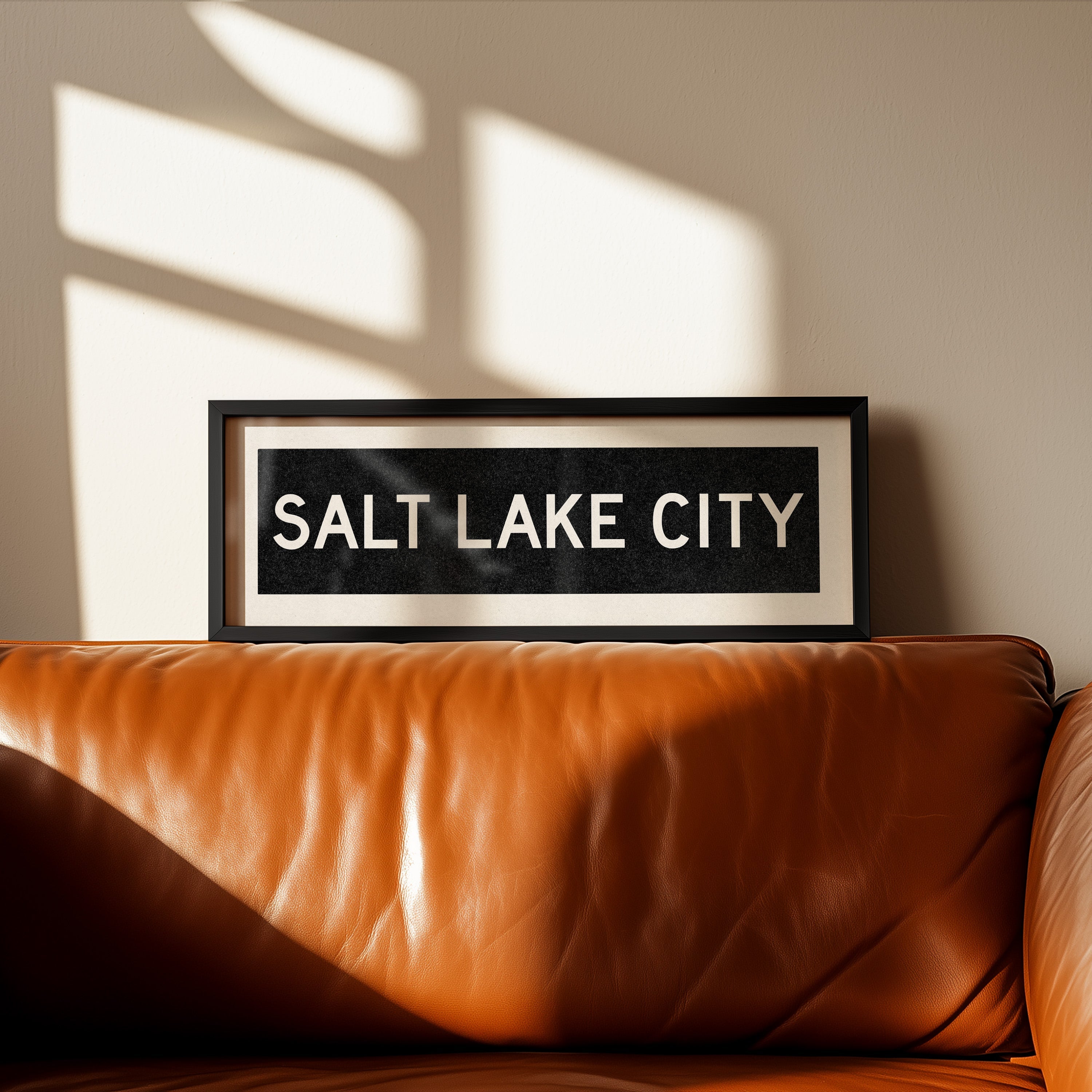 Framed Salt Lake City Utah Bus Scroll