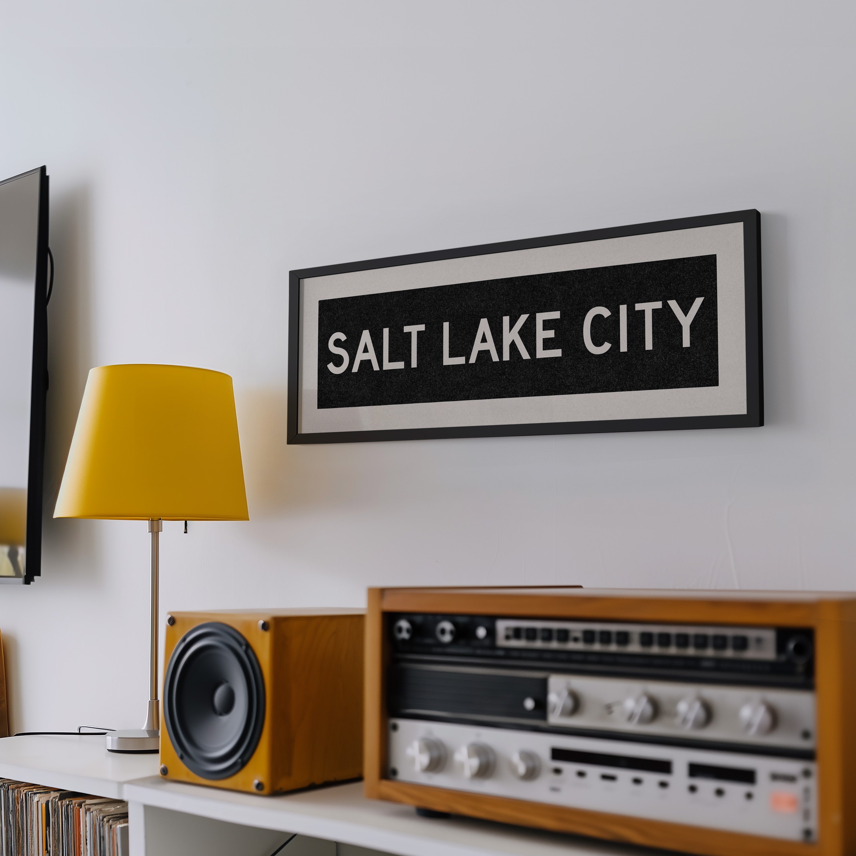 Framed Salt Lake City Utah Bus Scroll