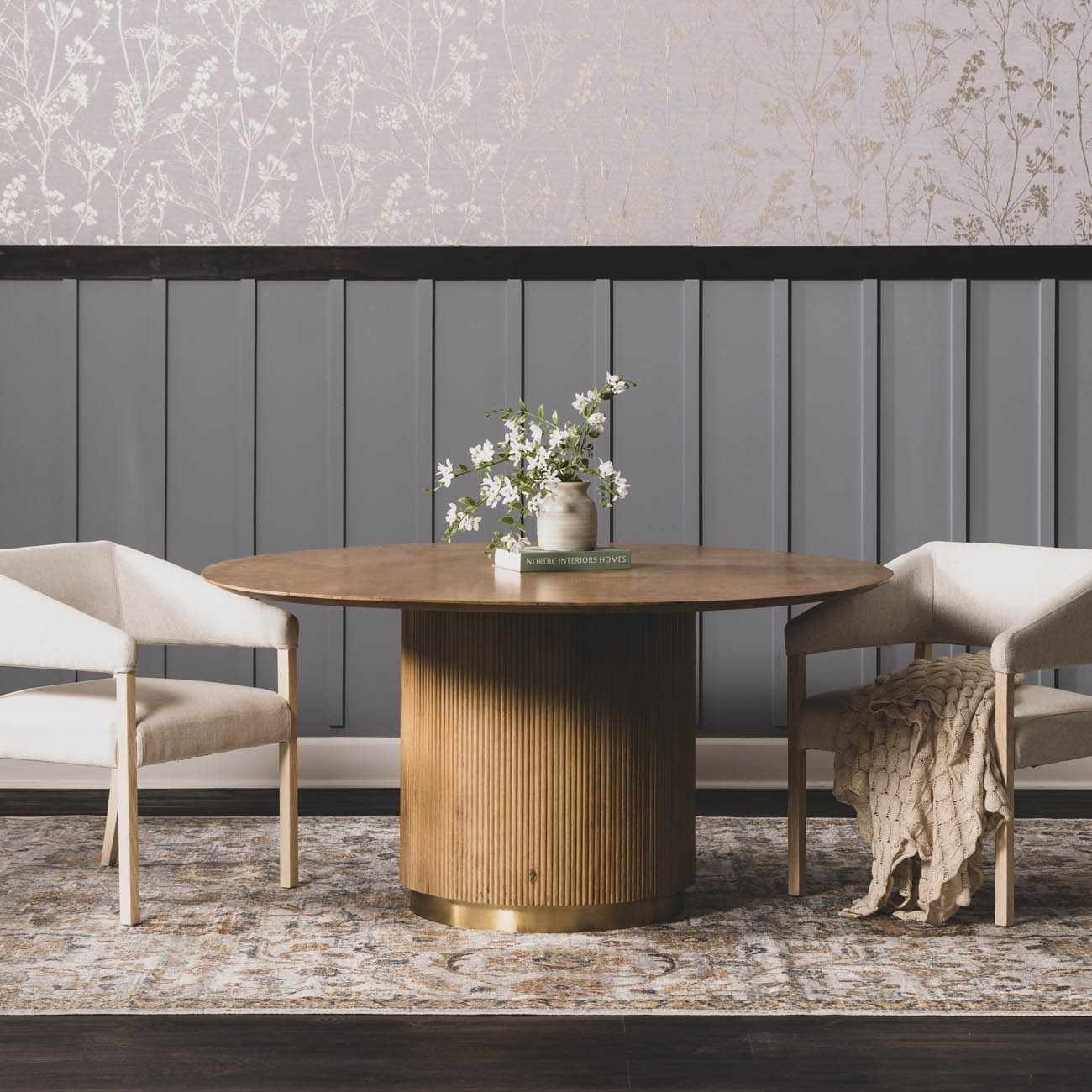 Dion Washable Floral Rug