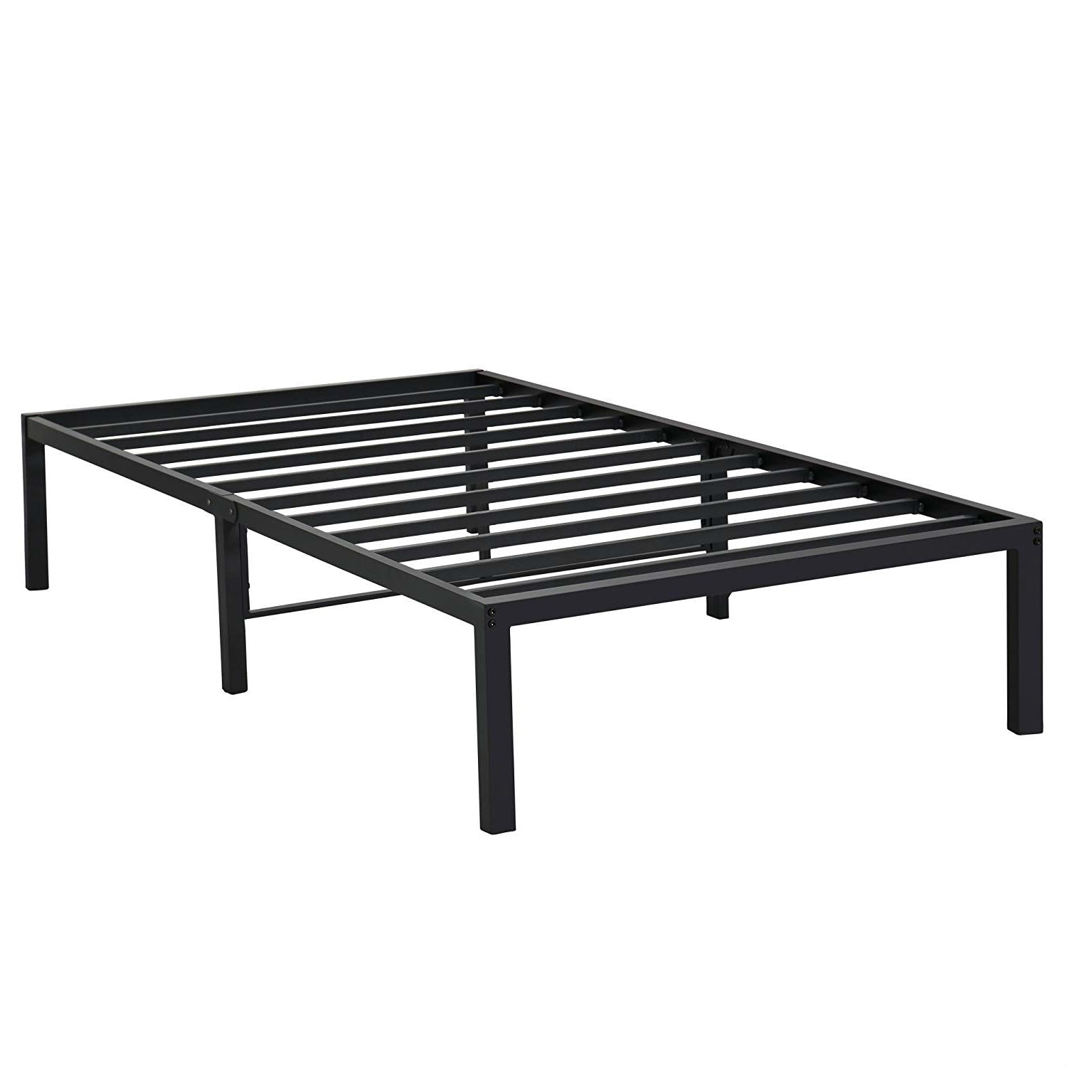 Twin XL size Heavy Duty Black Metal Platform Bed Frame-0