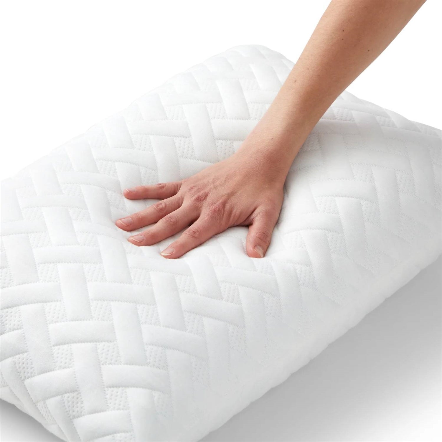 Set of 2 - Shredded Memory Foam Bed Pillows with 2 Pillowcases - Standard size-2