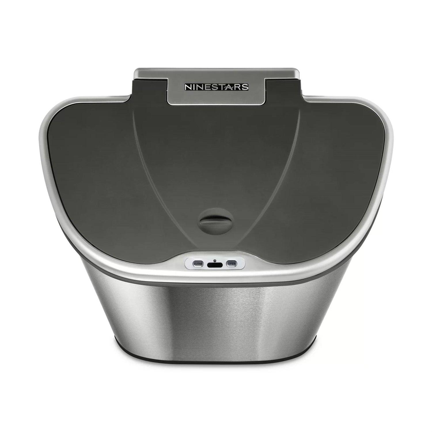 Dual Stainless Steel 18-Gallon Trash Can Recycle Bin with Motion Sensor Lid - PRHOMZ