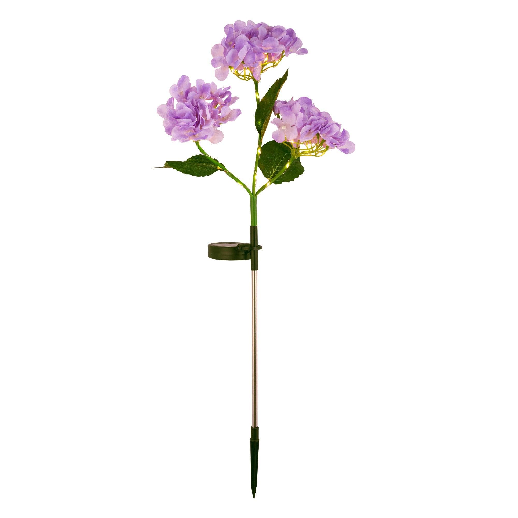 2-Pack Solar Powered Hydrangea Pathway Light - PRHOMZ