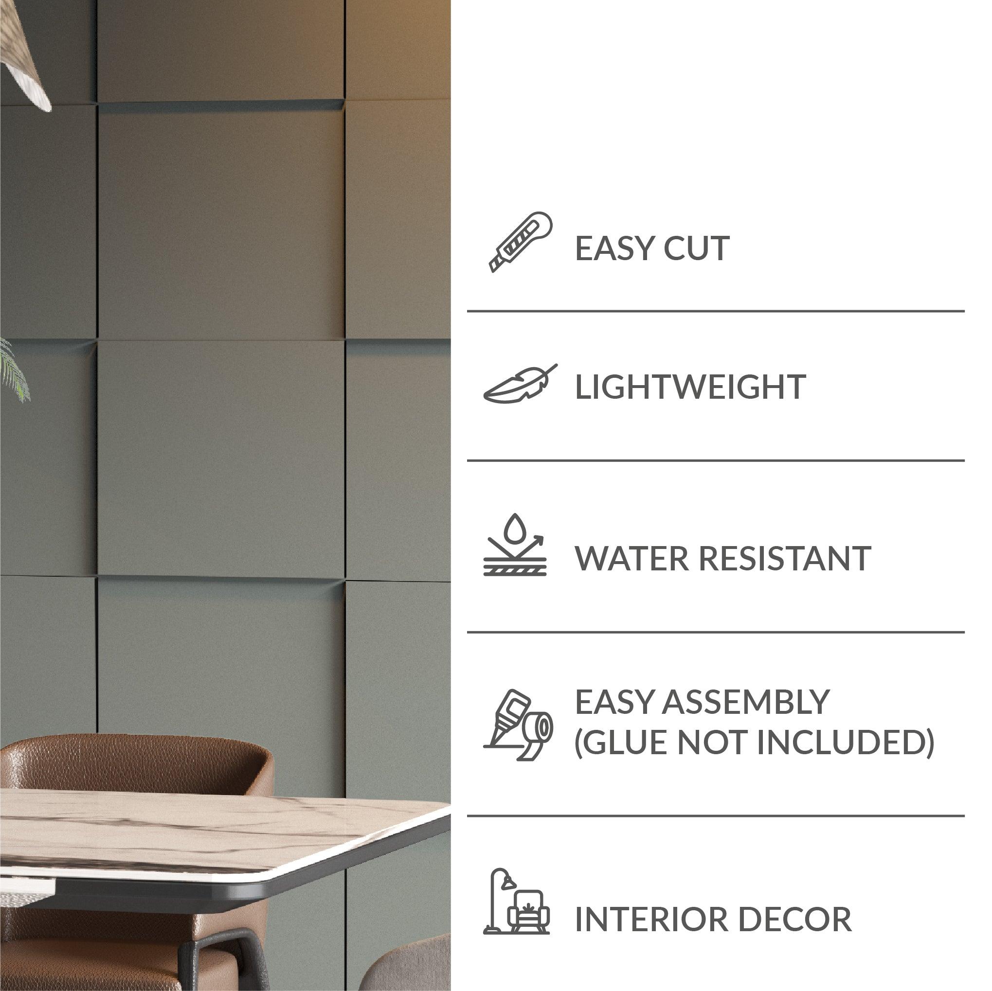 Middle Grey Modular Squares - PRHOMZ