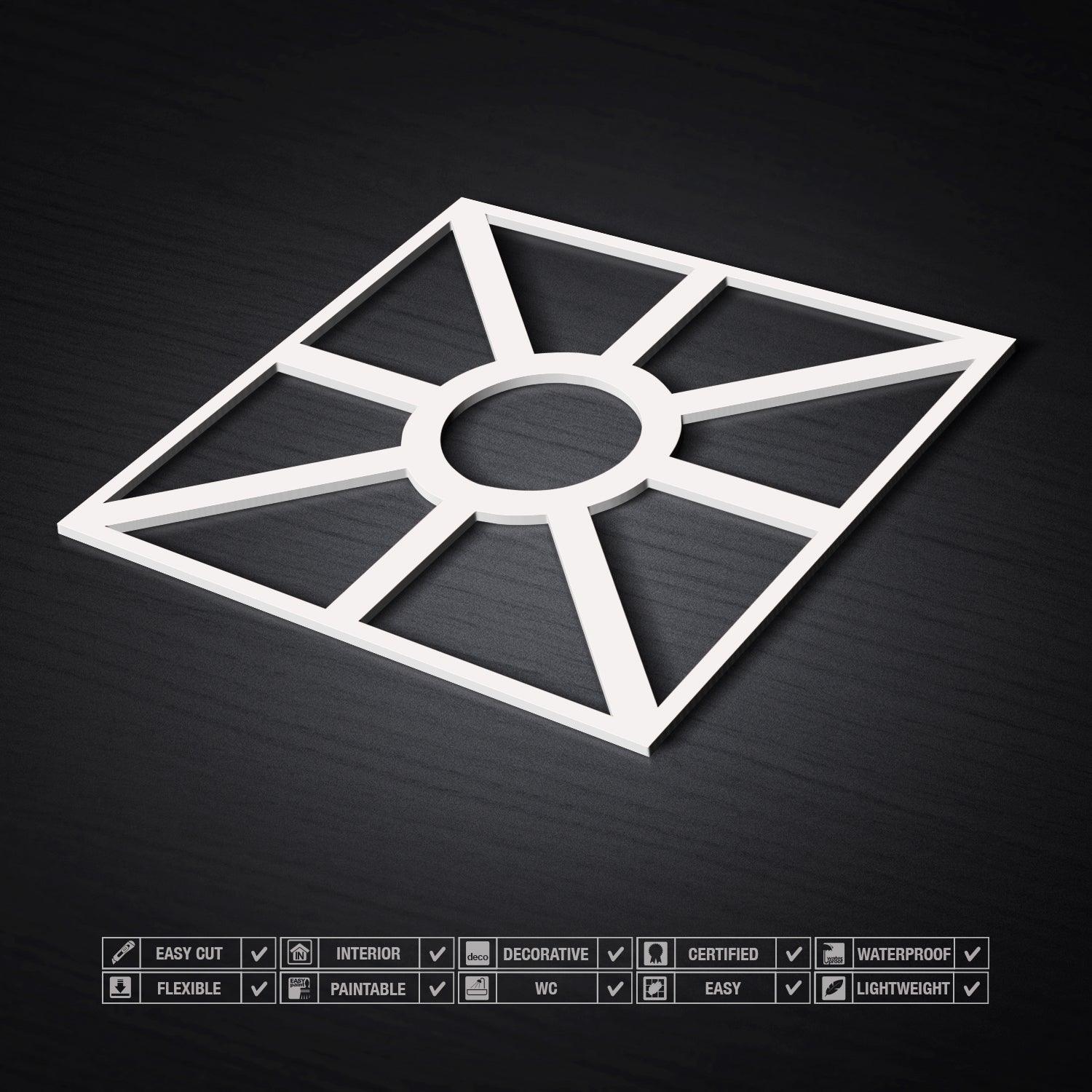 3D Wall Panels Geometric Square - PRHOMZ