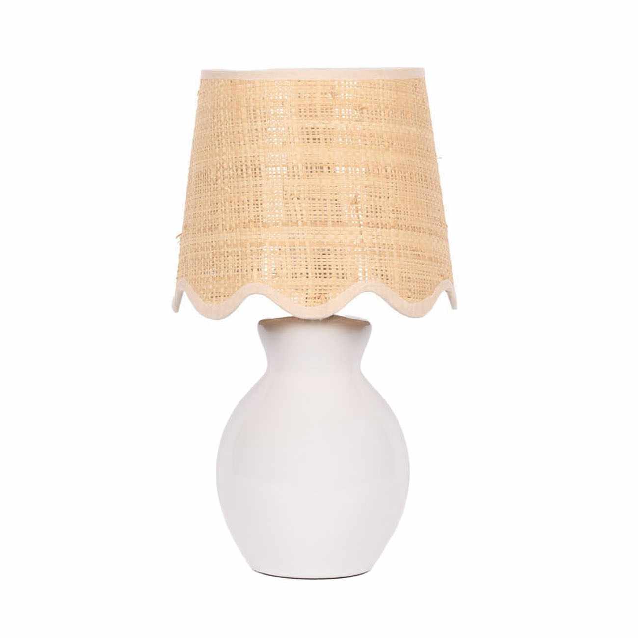 Salgareda White Ceramic Table Lamp-1
