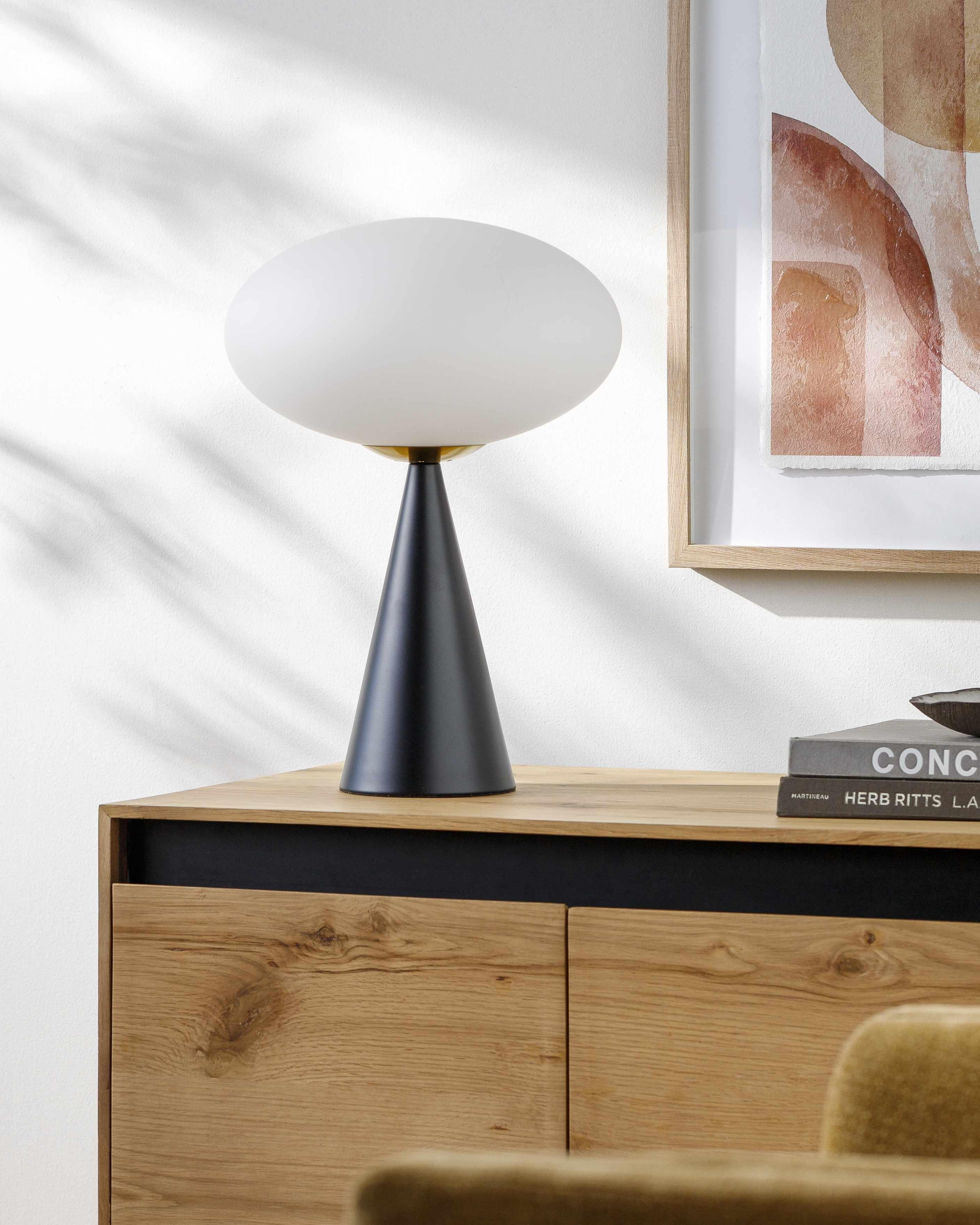 Sahibabad Black Ceramic Table Lamp - PRHOMZ