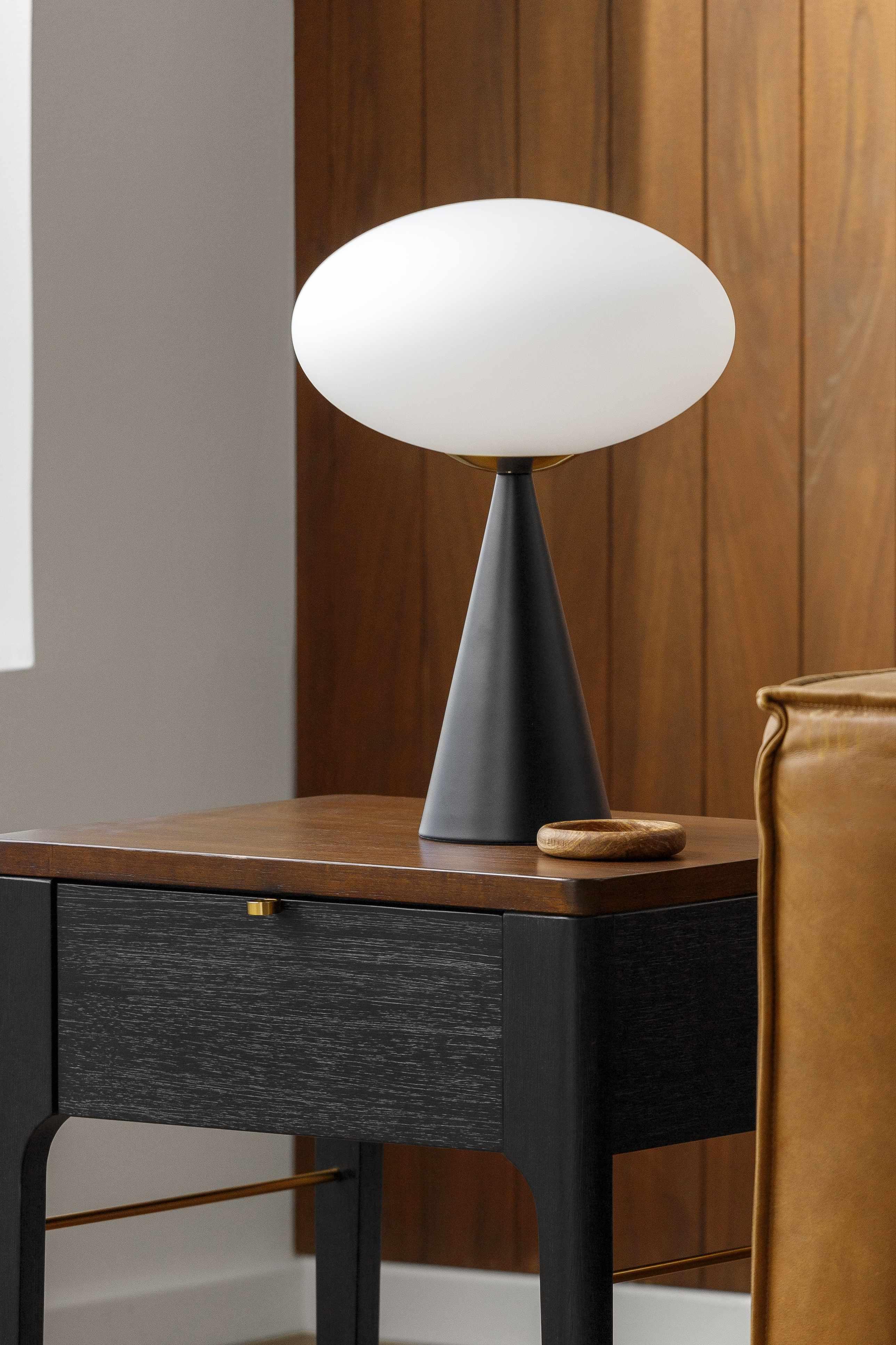 Sahibabad Black Ceramic Table Lamp - PRHOMZ