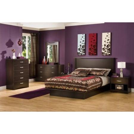 Modern 6-Drawer Bedroom Dresser in Chocolate Wood Finish - PRHOMZ