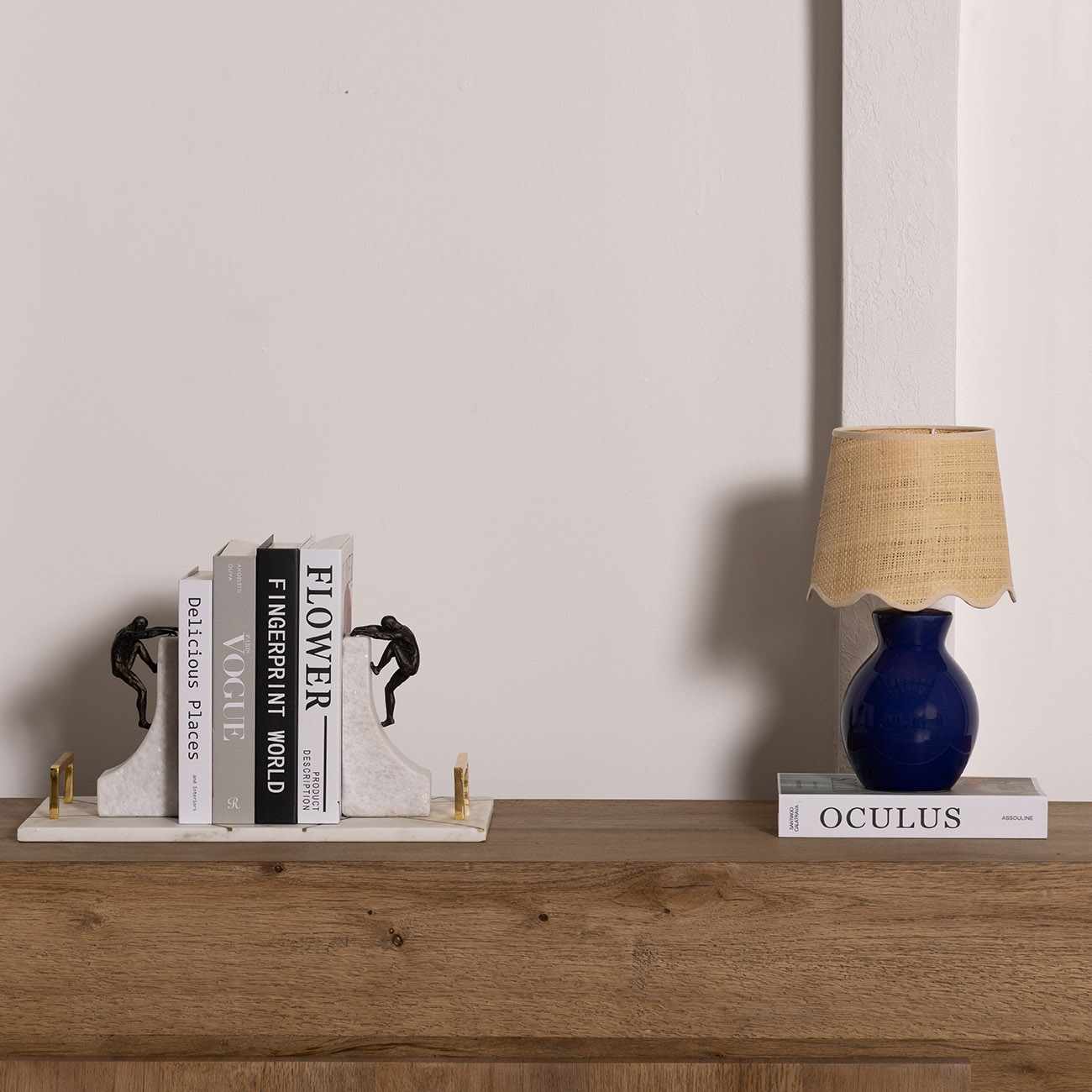 Salgareda Navy Rattan Table Lamp-2