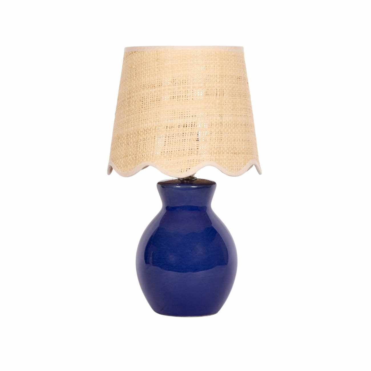 Salgareda Navy Rattan Table Lamp-1