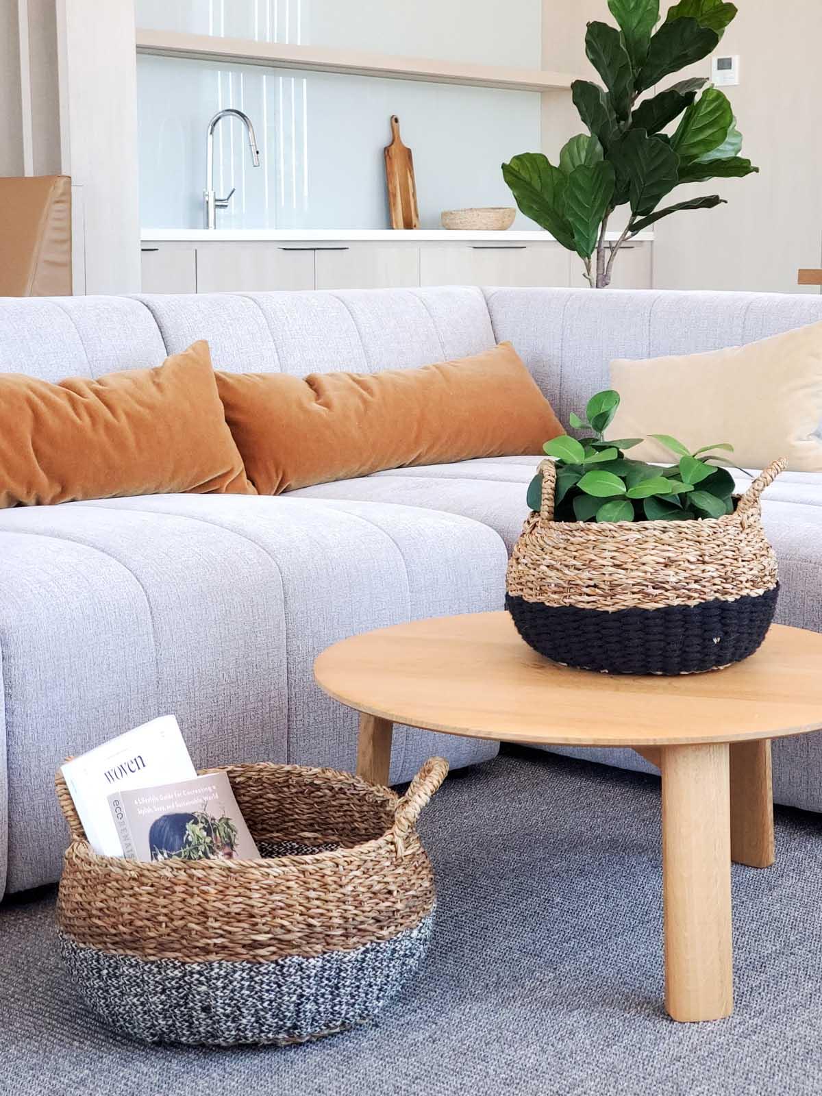 Ula Floor Basket - Black - PRHOMZ