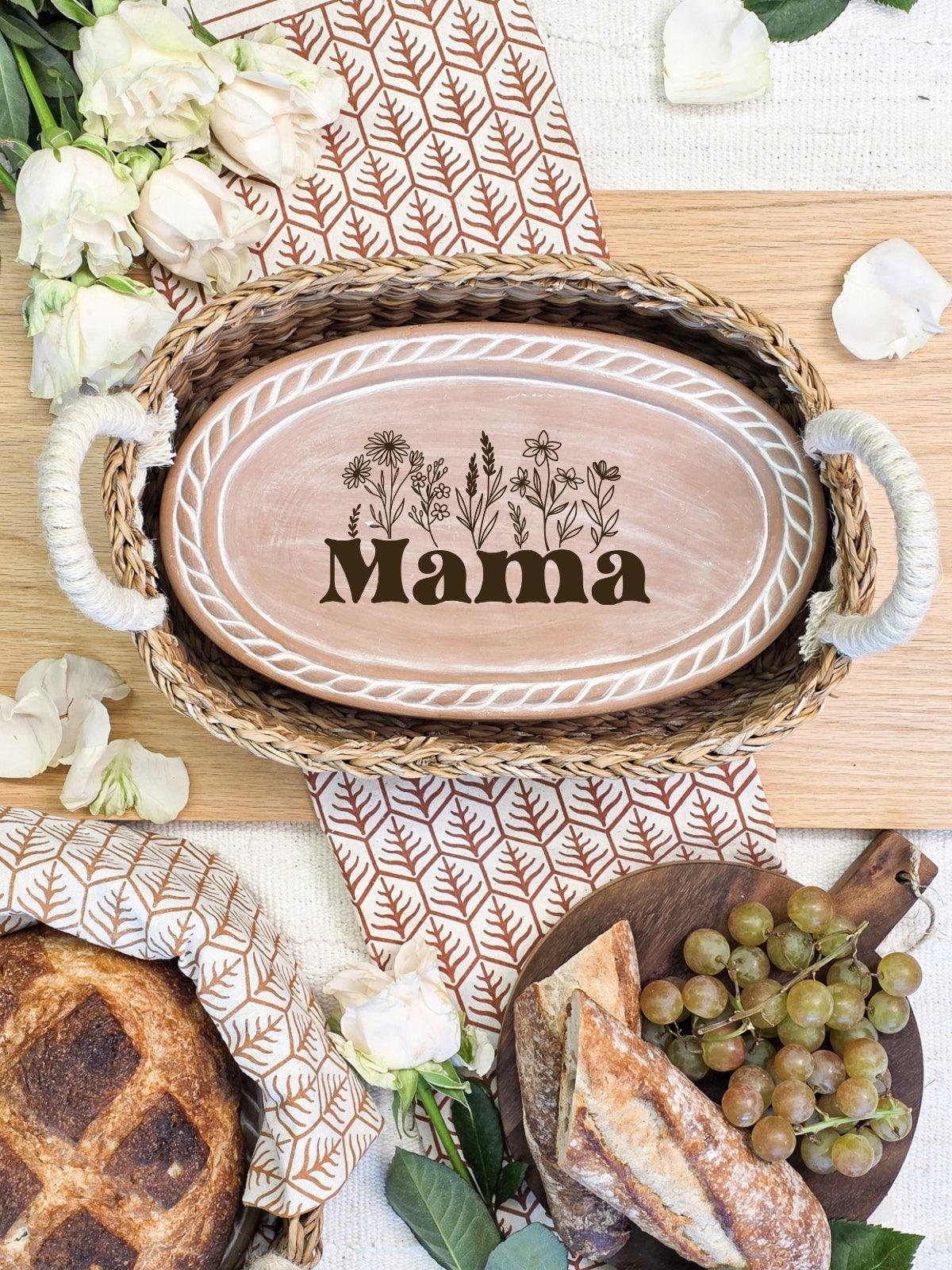 Bread Warmer & Basket - Mom Oval - PRHOMZ