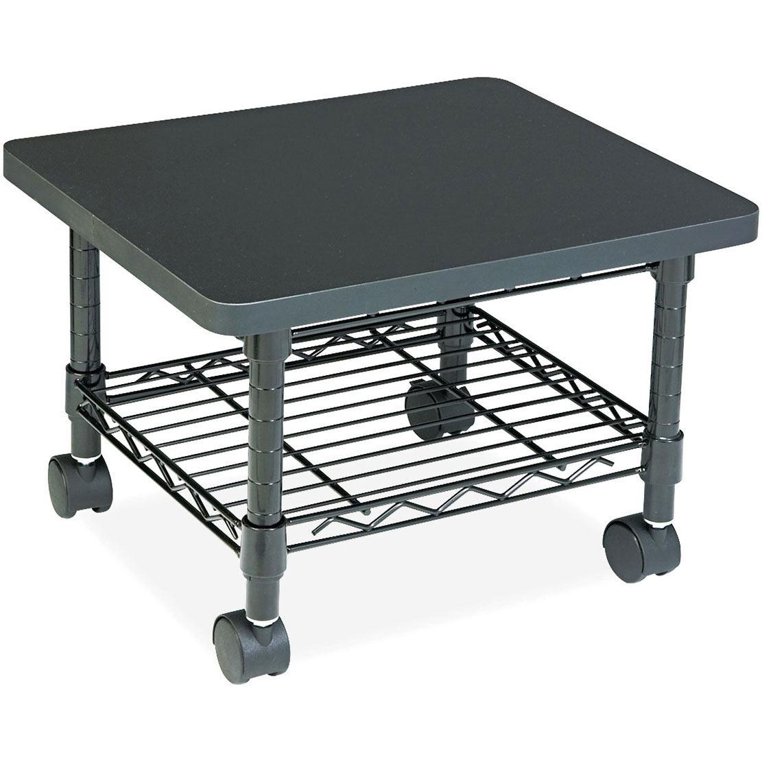 Mobile Under Desk Home Office Fax / Printer Stand Cart with Shelf - PRHOMZ