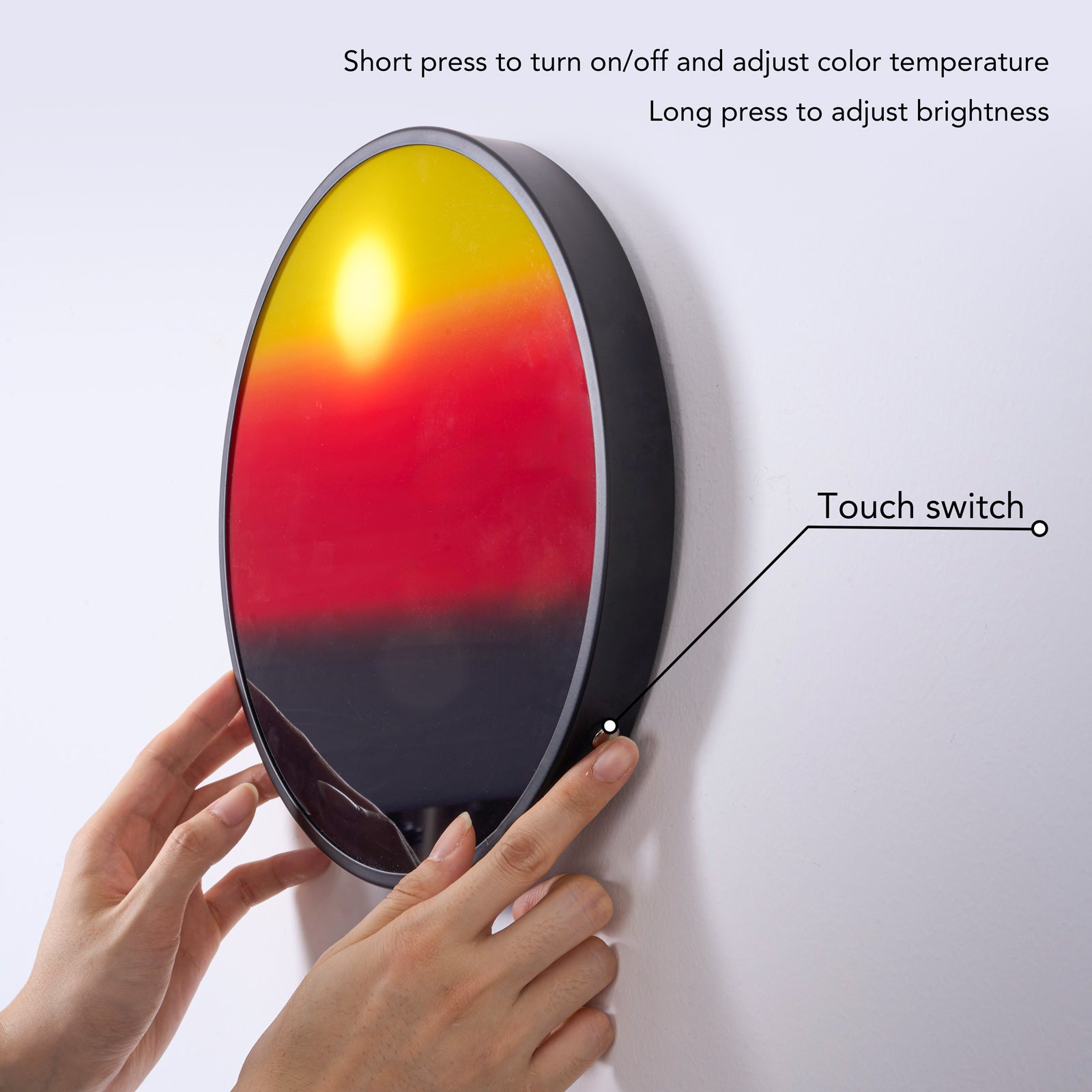 Creative Sunset Hand Pulled Night Light, Movable Sunrise to Sunset Scenery Wall Lamp, Battery Rechargeable Wall Light-2