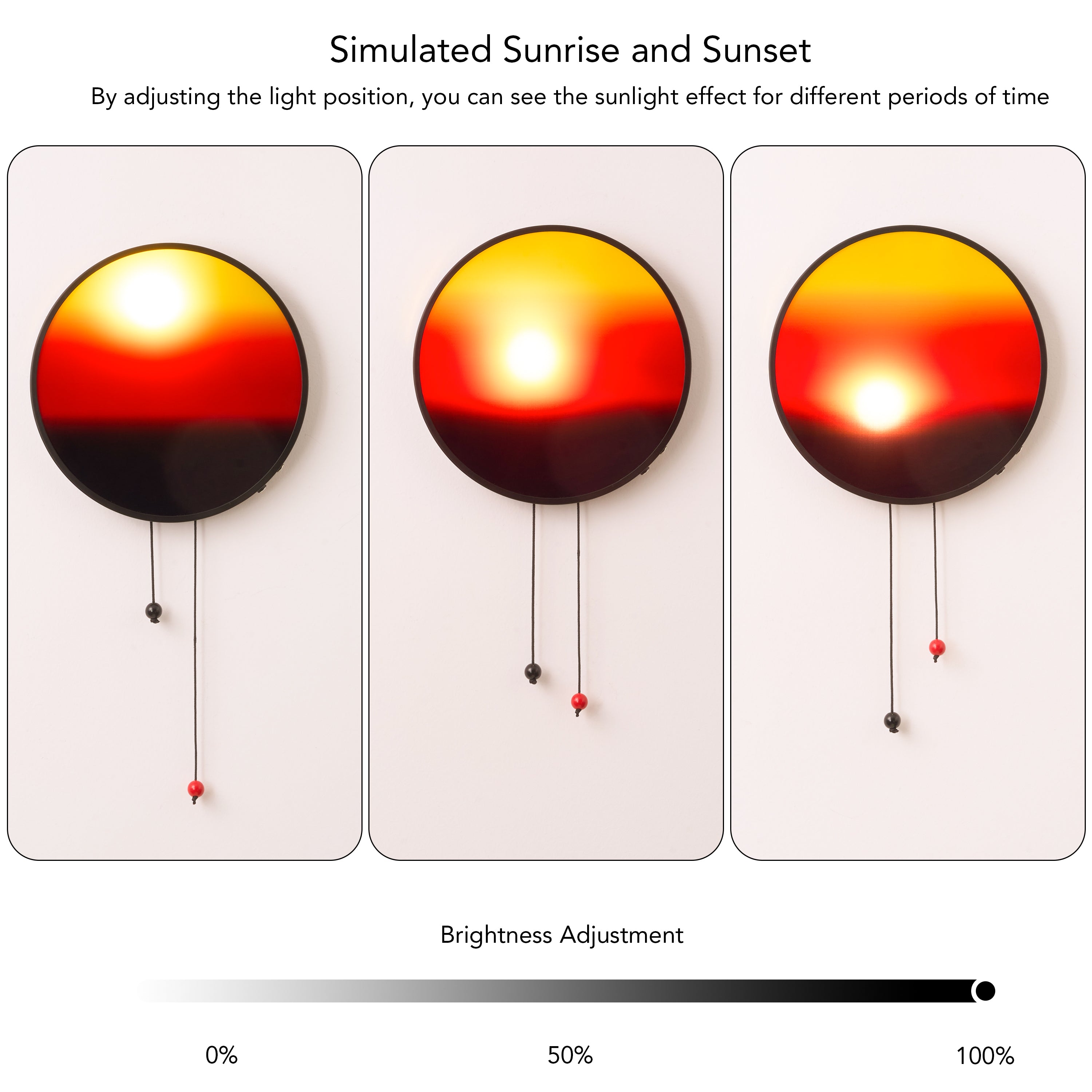 Creative Sunset Hand Pulled Night Light, Movable Sunrise to Sunset Scenery Wall Lamp, Battery Rechargeable Wall Light-4