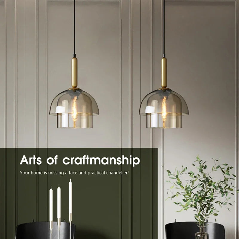 Chandelier Glass Vintage Pendant Lamp