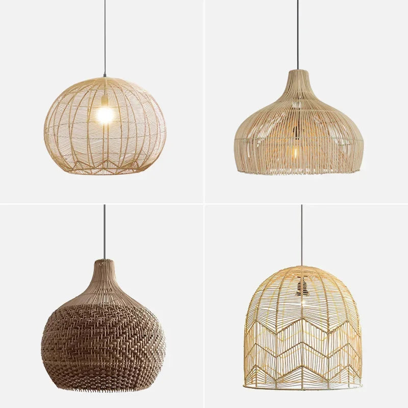 Rattan Pendant Lamp LED