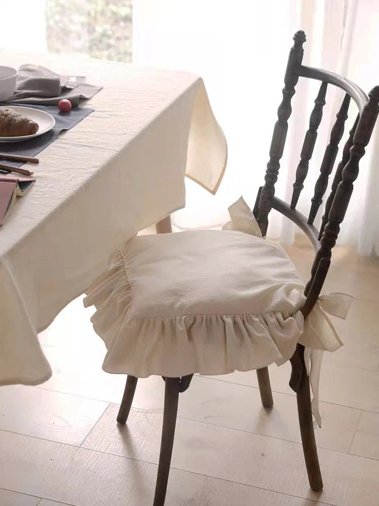 Ruffled Chair Pads Seat Cushion Covers