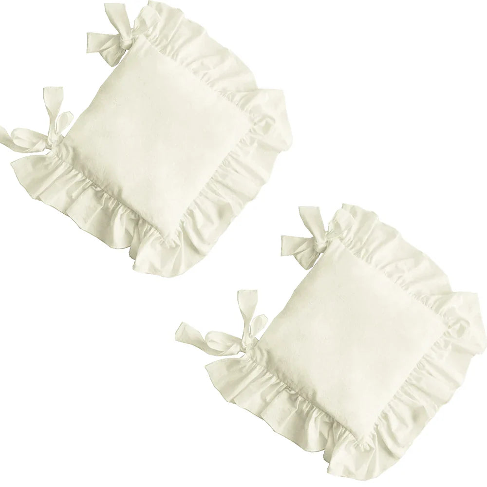 Ruffled Chair Pads Seat Cushion Covers