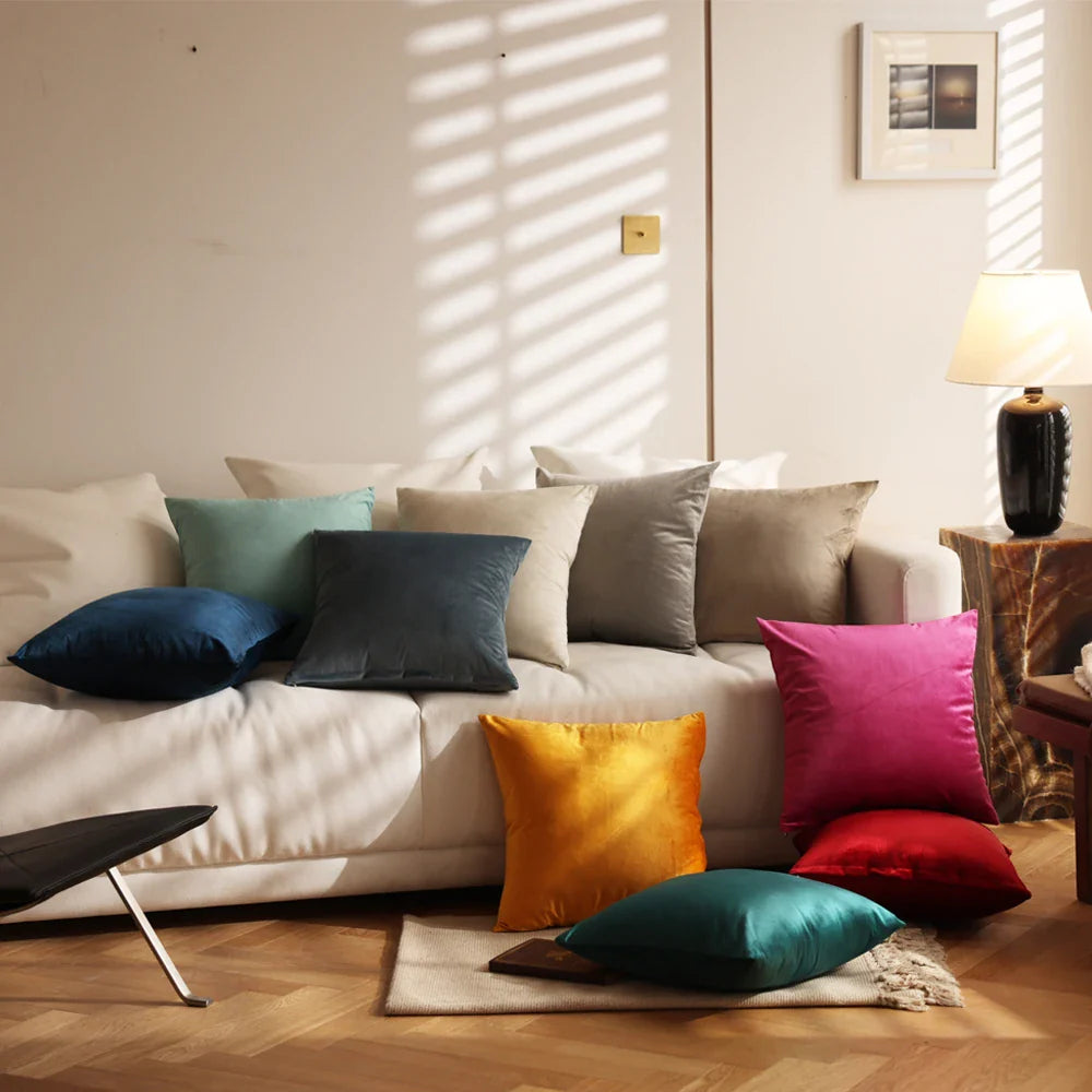 Velvet Pillow Covers Decorative Square
