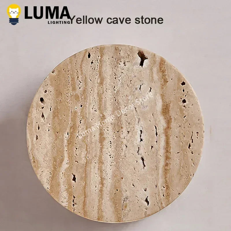 DecorBites™ Yellow Travertine Wall Sconce Lamp