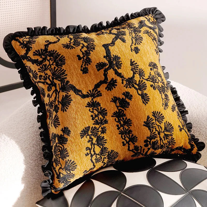 Brown Luxury Throw Pillow Cover