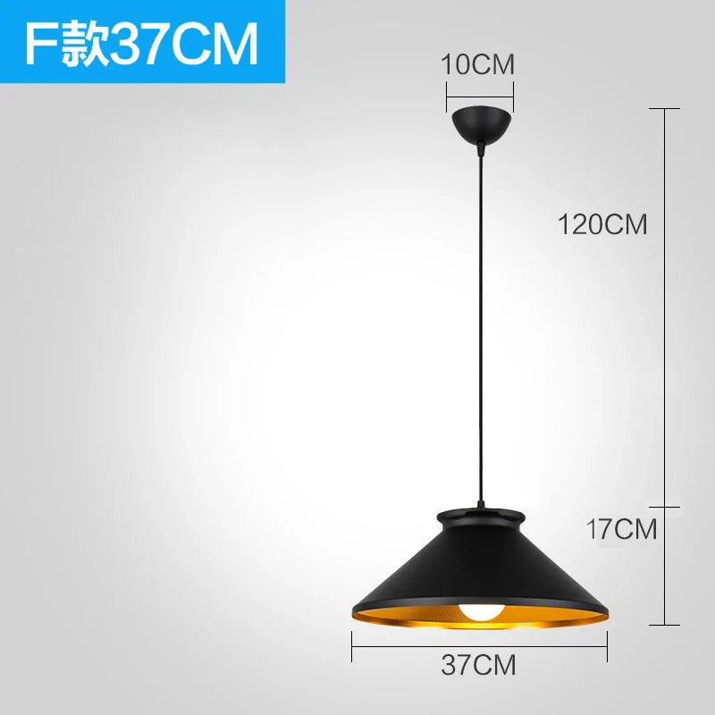 Industrial Ceiling Pendant Lamp Black
