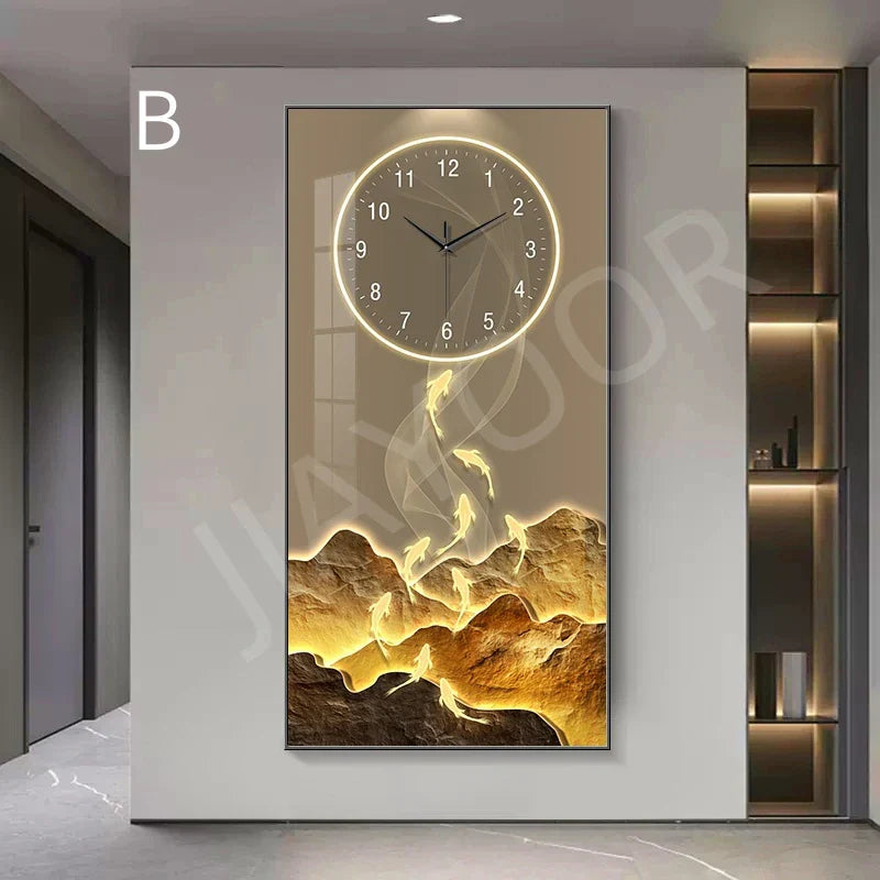Dlight Decor Wall Clock Lamp with Crystal Glow