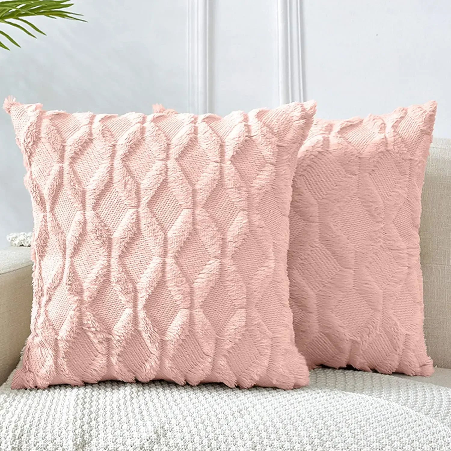 Fluffy Cushion Cover Plush Decorative
