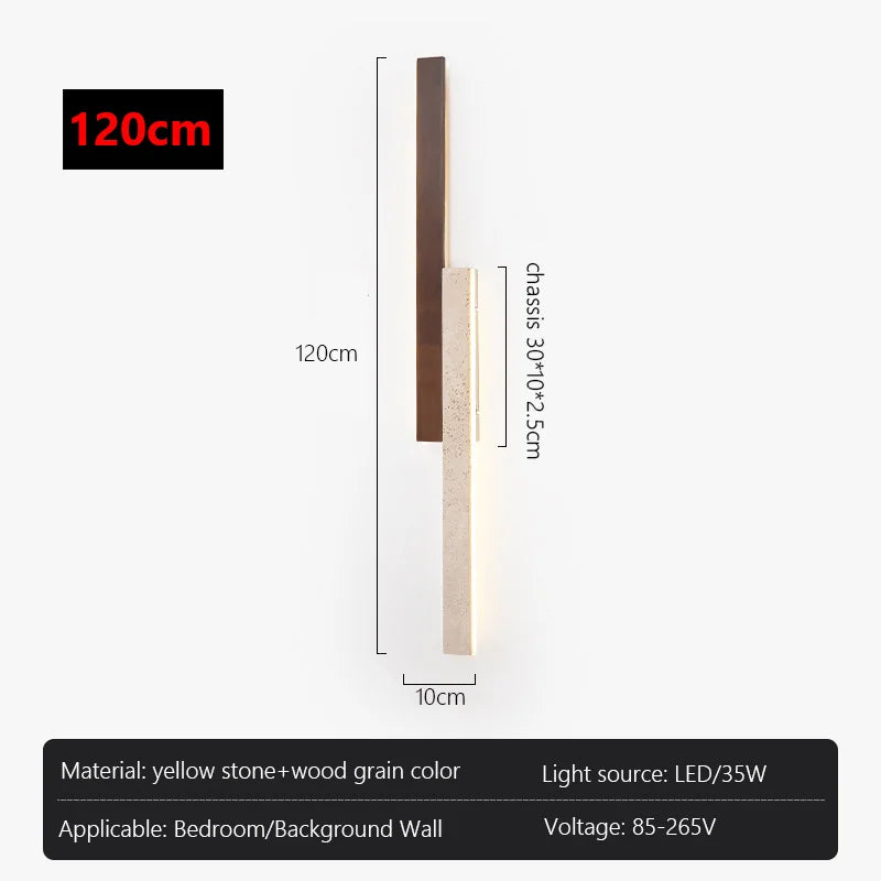 DecorBites™ Stone Wall Sconce Yellow Travertine