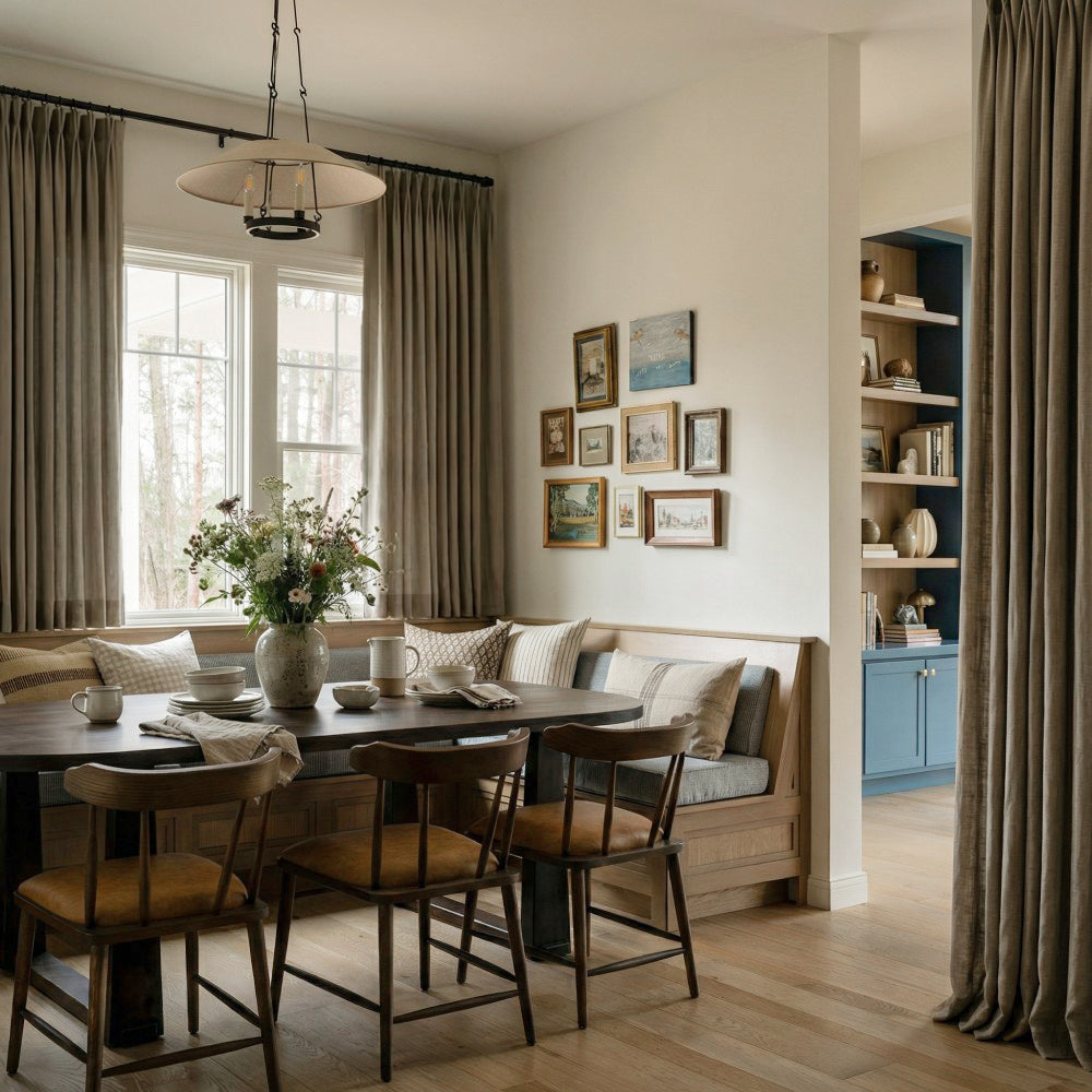 Sabrina Natural Linen Curtains for Living Room