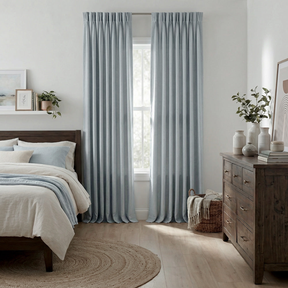 Sabrina Natural Linen Curtains for Living Room