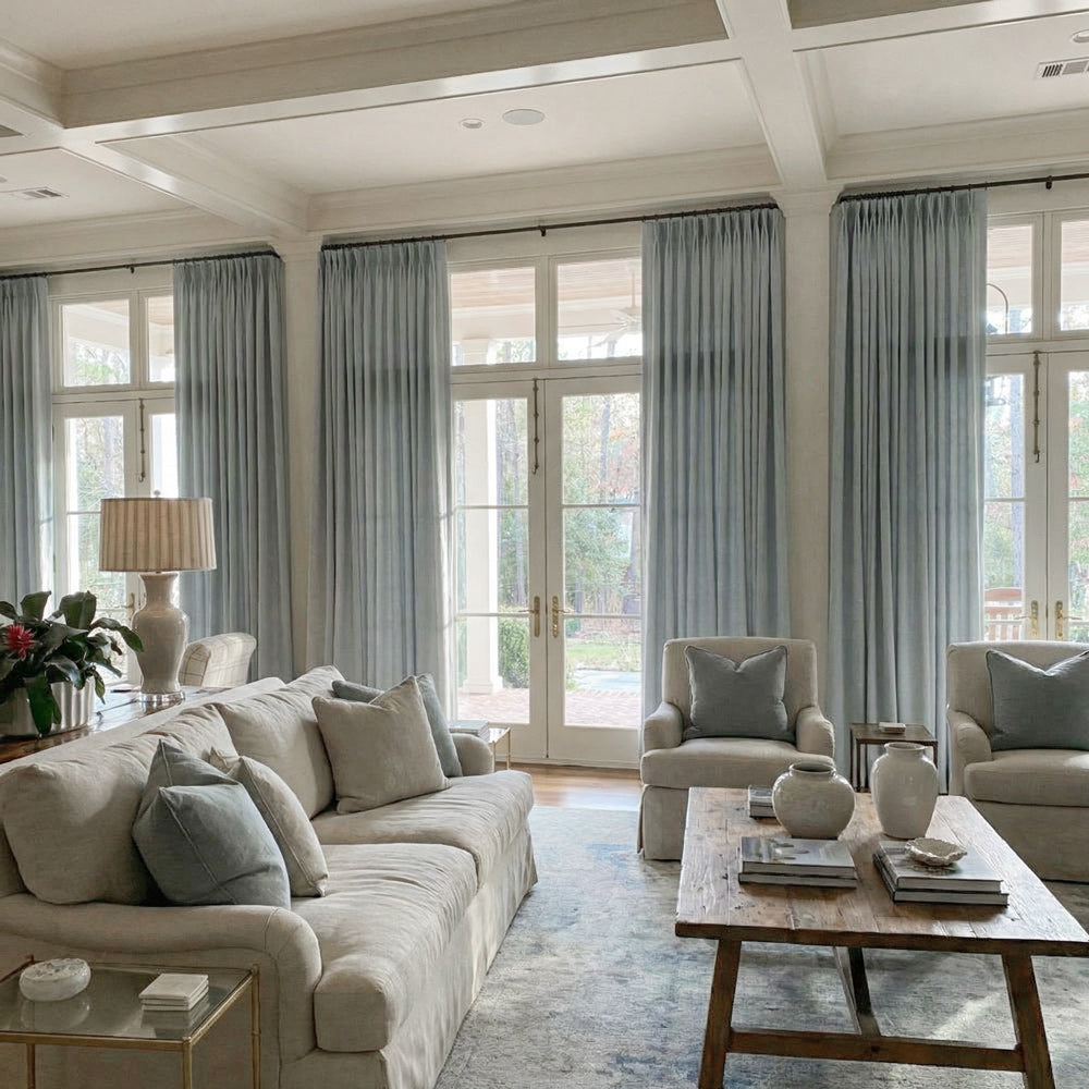 Sabrina Natural Linen Curtains for Living Room