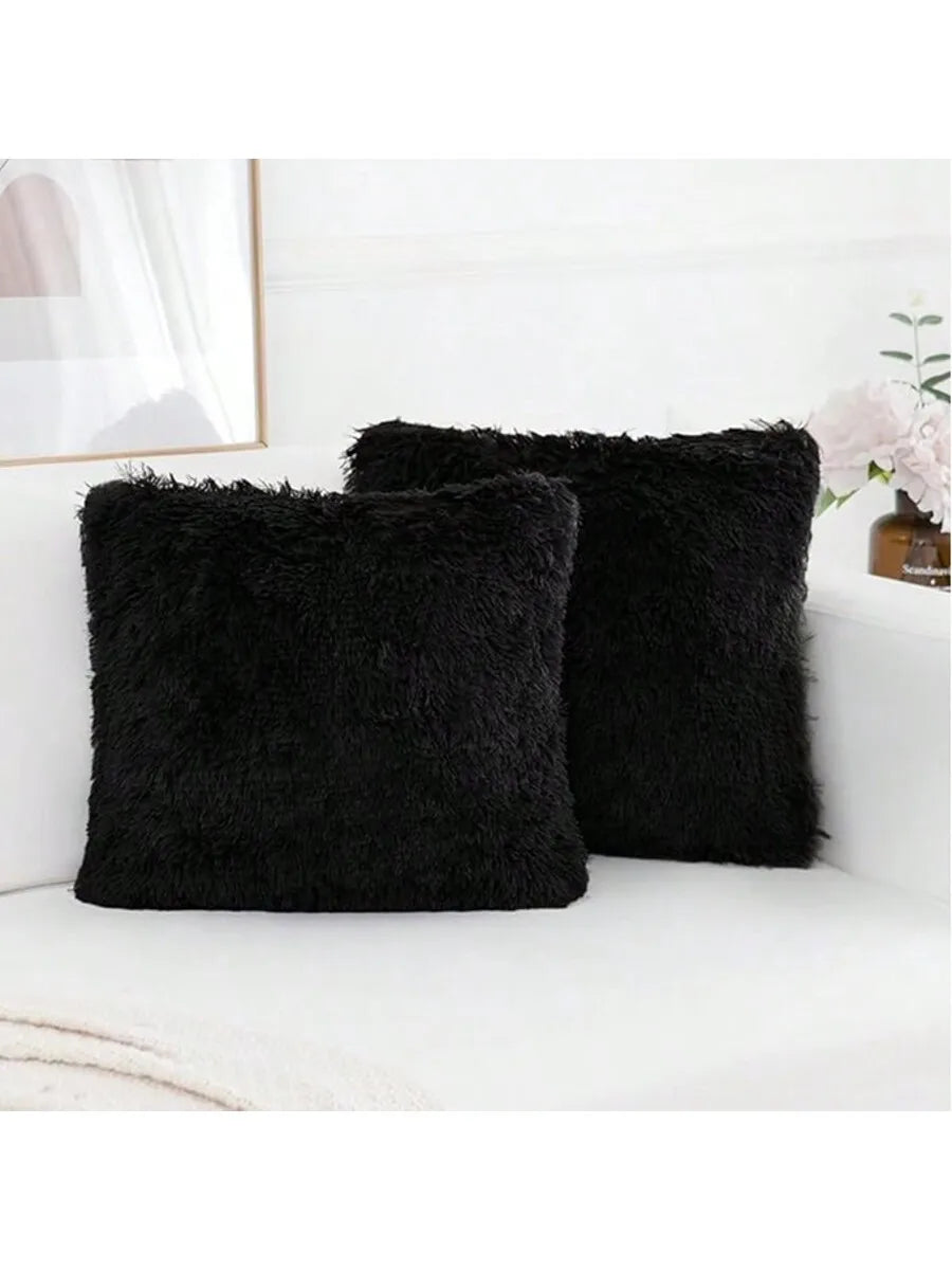 Faux Fur Pillow Covers Set