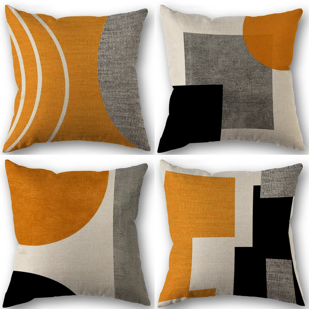 Abstract Geometric Throw Pillow Covers