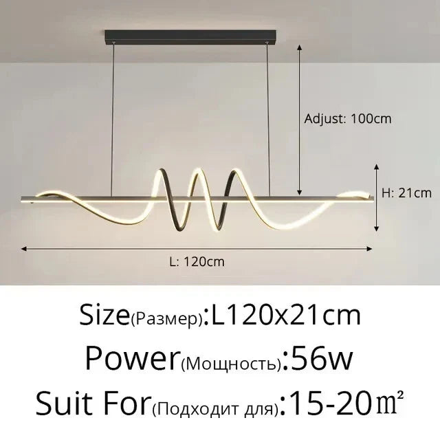 DecorBites™ Dining Table Pendant Lights Linear